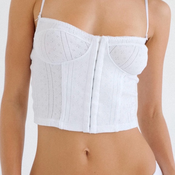 Cou Cou Intimates Other - Cou Cou Intimates “The Corselette” Pointelle Bustier Top